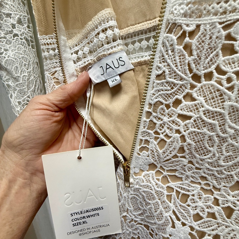 Jaus White Lace Dress